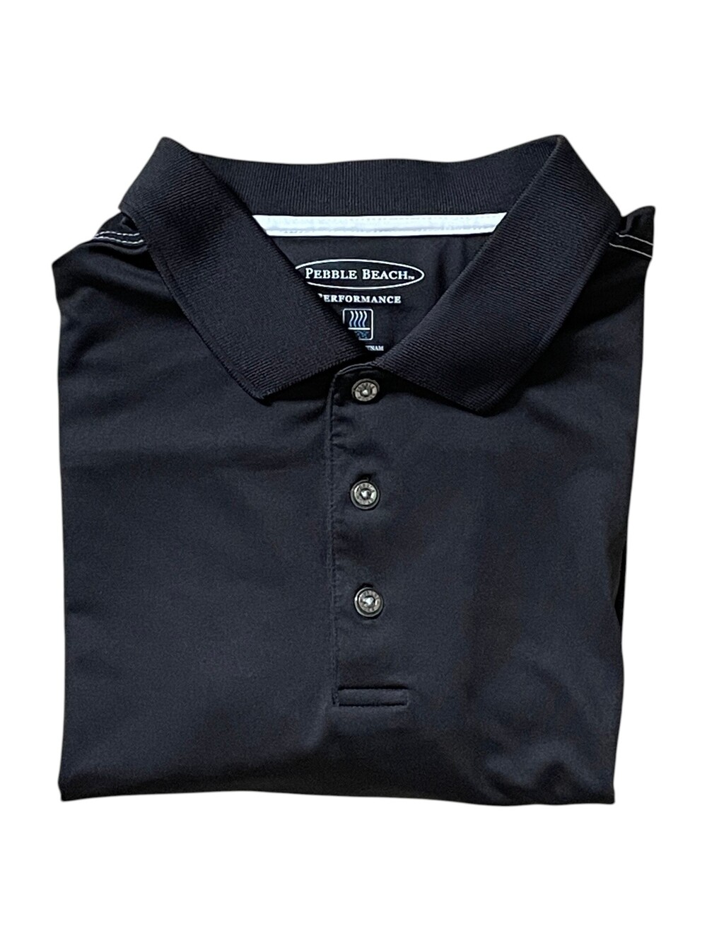Pebble Beach Performance Mens XL Black Golf SS‎ Polo Shirt